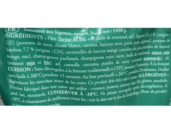SAMOUSSAS AUX LEGUMES 50 P. ****