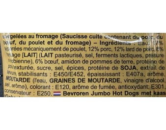 SAUCISSE A HOT DOG AU FROMAGE (TENDER & JUICY) ****