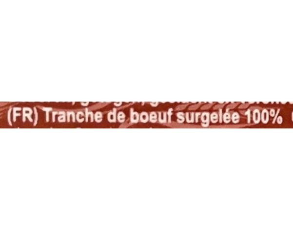 VIANDE DE BOEUF EN TRANCHE ****