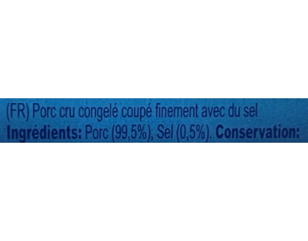 VIANDE DE PORC EN TRANCHE ****