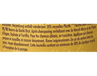 APRES-SHAMPOINS REPARATEUR KARITE ET HUILE ARGAN