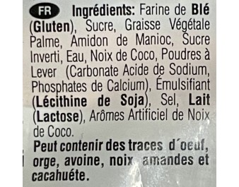 BISCUIT A LA NOIX DE COCO 48 P.