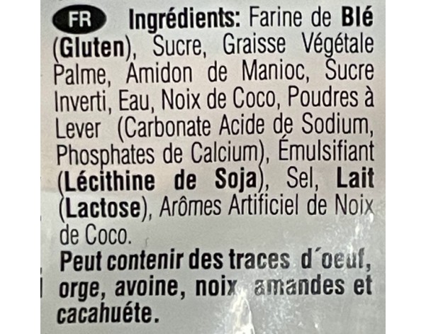 BISCUIT A LA NOIX DE COCO 48 P.