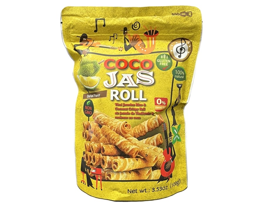 BISCUIT ROULE AU RIZ ET A LA NOIX DE COCO DURIAN