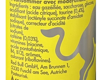 BOISSON ENERGISANTE AGRUME