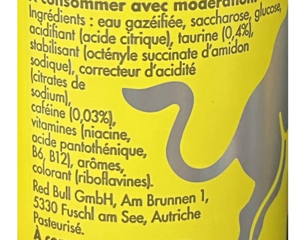 BOISSON ENERGISANTE AGRUME