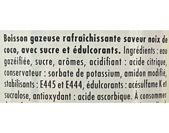 BOISSON LIMONADE NOIX COCO