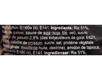 BISCUIT AU RIZ EPICE AU WASABI