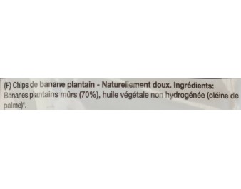 CHIPS DE BANANE PLANTAIN DOUCE