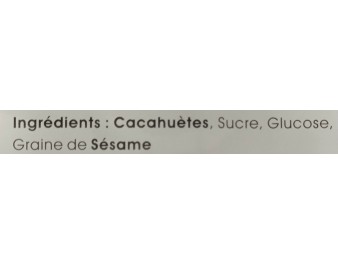 CONFISERIE A LA CACAHUETE ET SESAME