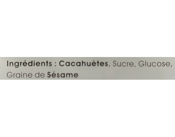CONFISERIE A LA CACAHUETE ET SESAME