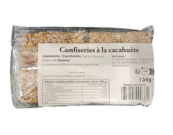 CONFISERIE A LA CACAHUETE ET SESAME