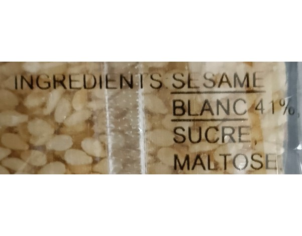 CONFISERIE AU SESAME