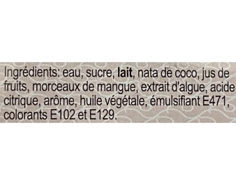 GELEE DE FRUIT AROME MANGUE 2 P.
