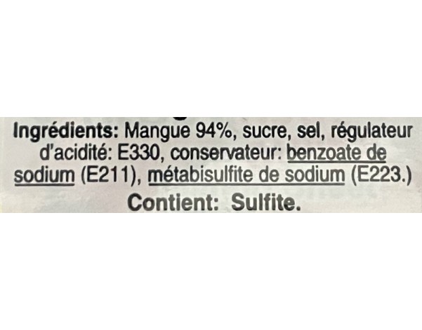 MANGUE EN TRANCHES CONFITE