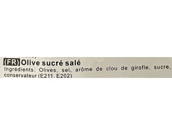 OLIVE SUCREE SECHEE