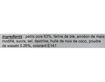 PETITS POIS GRILLES AU WASABI
