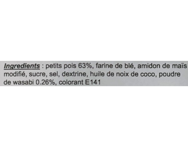PETITS POIS GRILLES AU WASABI