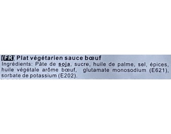 PLAT VEGETARIEN SAVEUR BOEUF