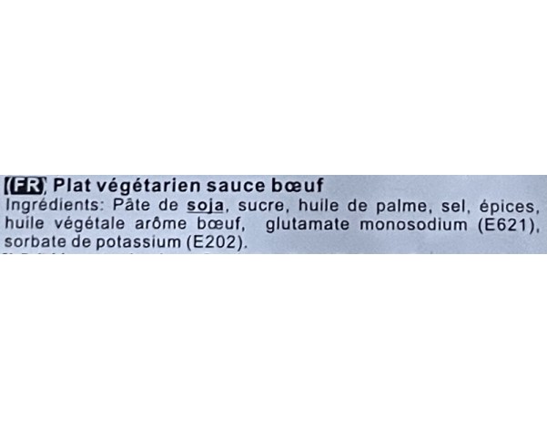 PLAT VEGETARIEN SAVEUR BOEUF