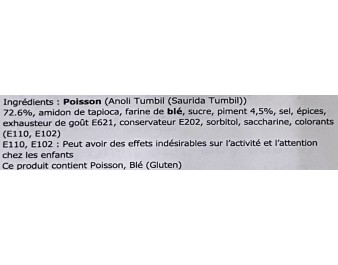 POISSON AROME BARBECUE PIMENTE SECHE
