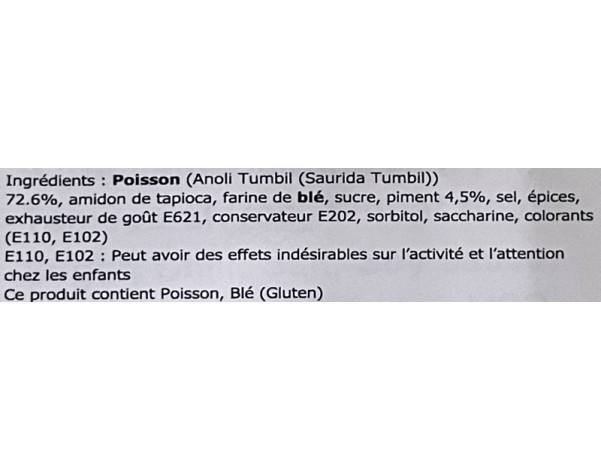 POISSON AROME BARBECUE PIMENTE SECHE