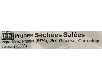 PRUNE SUCREE ET SALEE