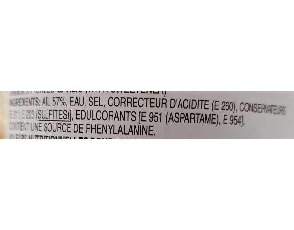 AIL ENTIER EN SAUMURE