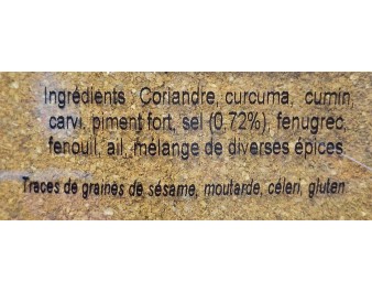 EPICES RAZ EL HANOUT JAUNE
