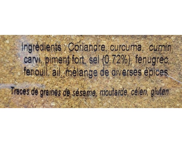 EPICES RAZ EL HANOUT JAUNE
