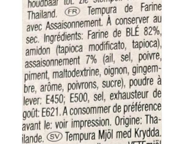 FARINE TEMPURA AU PIMENT POUR POULET (KENTUCKY PEDAS)