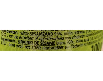 GRAINE DE SESAME AU WASABI