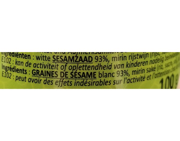 GRAINE DE SESAME AU WASABI