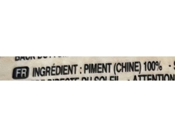 PIMENT EN POUDRE