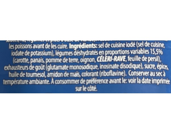 POUDRE ASSAISONNEMENT LEGUMES