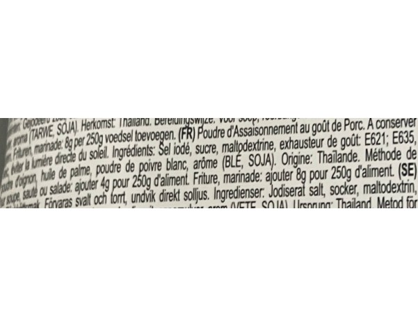 POUDRE ASSAISONNEMENT PORC