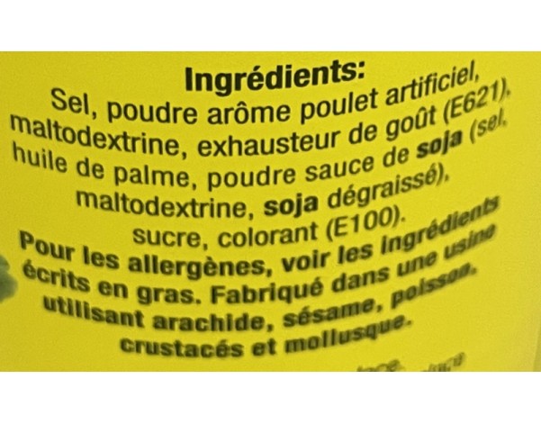 POUDRE ASSAISONNEMENT POULET
