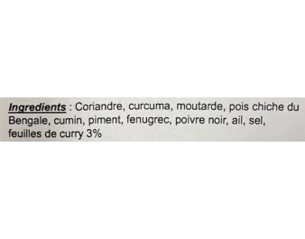 POUDRE DE CURRY