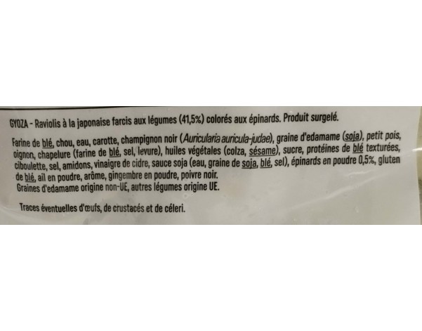 RAVIOLIS AUX CINQ LEGUMES 30 P. ****
