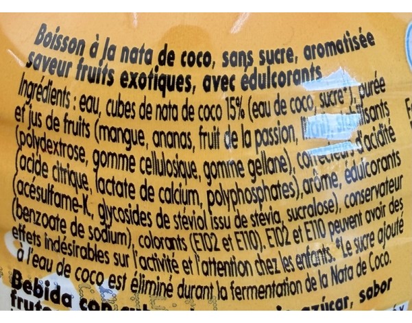 BOISSON EXOTIQUE ET NATA DE COCO (MOGU MOGU)