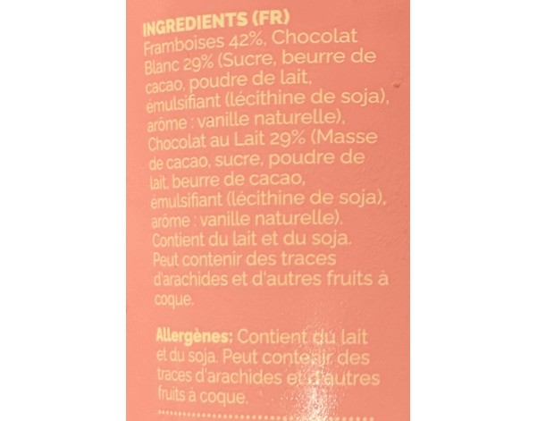DESSERT FRAMBOISE CHOCOLAT BLANC ET LAIT ****