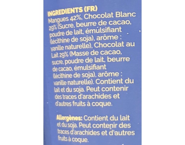 DESSERT MANGUE CHOCOLAT BLANC ET LAIT ****