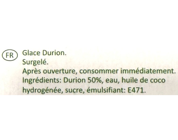 GLACE AU DURIAN 4 P. ****