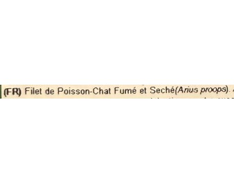 POISSON CHAT EN FILET FUME SECHE