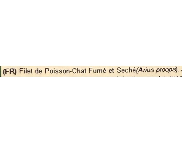 POISSON CHAT EN FILET FUME SECHE