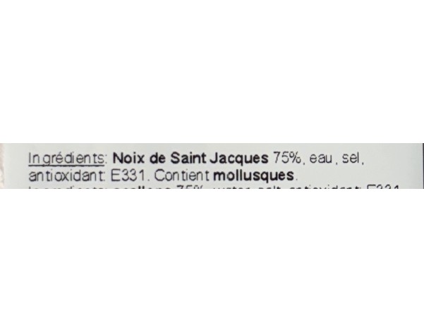 PREPARATION NOIX DE SAINT JACQUES SANS CORAIL 10/20 ****