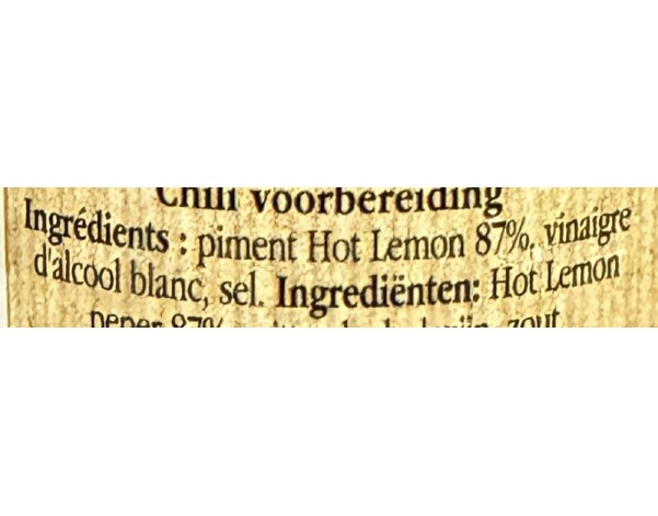 PUREE DE PIMENT FORTE JAUNE