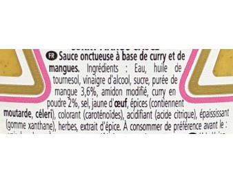 SAUCE AU CURRY MANGUE