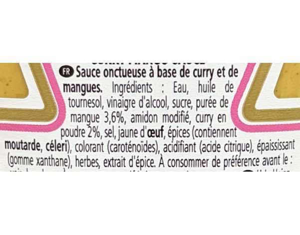 SAUCE AU CURRY MANGUE