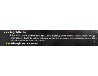 SAMOUSSAS AUX LEGUMES ET CURRY 60 P. ****